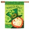 Toland Home Garden Green and Beige St Patrick's Leprechauns Outdoor House Flag 28" x 40"